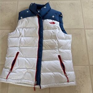 The North Face | Red, White, and Blue Puffer Vest